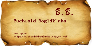 Buchwald Boglárka névjegykártya